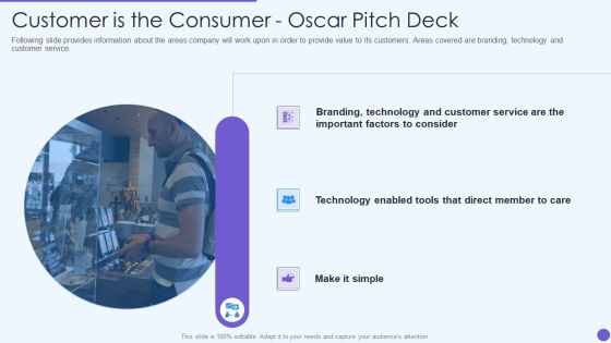 Oscar Healthcare Customer Is The Consumer Oscar Pitch Deck Ppt Summary Template PDF Oscar Healthcare Customer Is The Consumer Oscar Pitch Deck Ppt Summary Template PDF