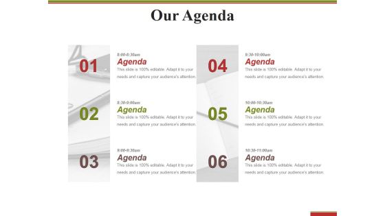 Our Agenda Ppt PowerPoint Presentation Outline Slide Portrait Our Agenda Ppt PowerPoint Presentation Outline Slide Portrait