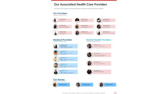 Our Associated Health Care Providers One Pager Documents Our Associated Health Care Providers One Pager Documents