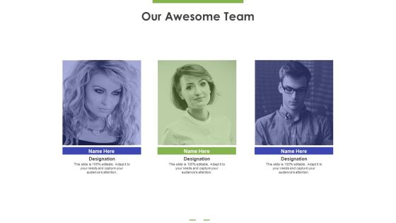 Our Awesome Team Ppt PowerPoint Presentation Outline Show PDF