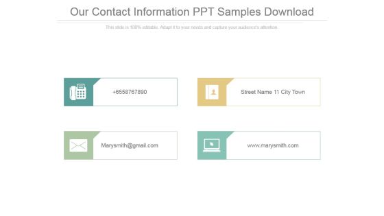 Our Contact Information Ppt Samples Download Our Contact Information Ppt Samples Download