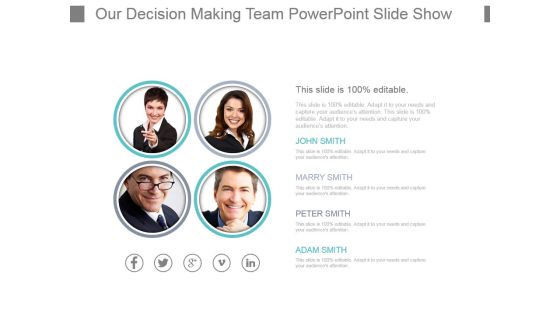 Our Decision Making Team Powerpoint Slide Show Our Decision Making Team Powerpoint Slide Show