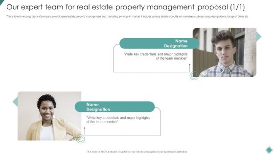 Our Expert Team For Real Estate Property Management Proposal Ppt Visual Aids Example 2015 PDF Our Expert Team For Real Estate Property Management Proposal Ppt Visual Aids Example 2015 PDF