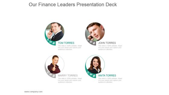 Our Finance Leaders Presentation Deck Our Finance Leaders Presentation Deck