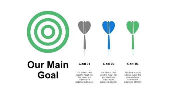 Our Main Goal Arrows Ppt PowerPoint Presentation Inspiration Elements Our Main Goal Arrows Ppt PowerPoint Presentation Inspiration Elements