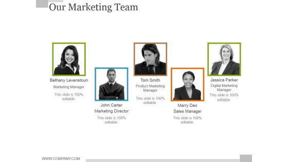 Our Marketing Team Ppt PowerPoint Presentation Summary Format