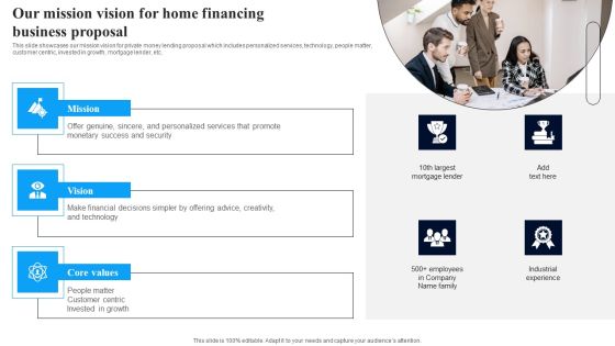 Our Mission Vision For Home Financing Business Proposal Ppt Pictures Good PDF Our Mission Vision For Home Financing Business Proposal Ppt Pictures Good PDF