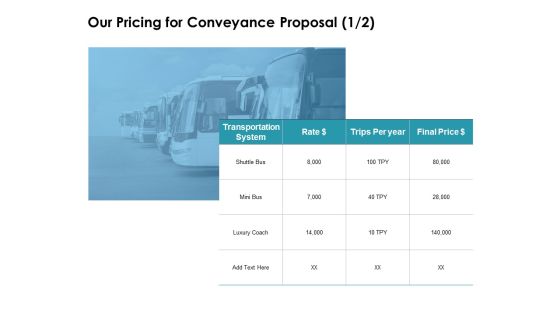 Our Pricing For Conveyance Proposal Ppt PowerPoint Presentation Pictures Smartart Our Pricing For Conveyance Proposal Ppt PowerPoint Presentation Pictures Smartart