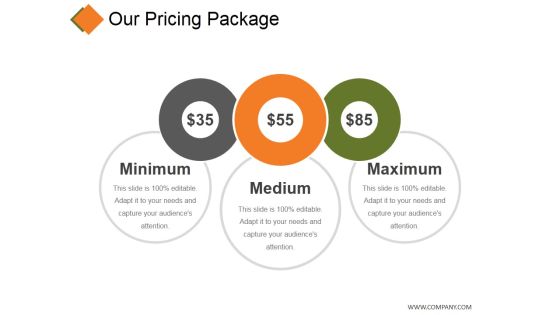 Our Pricing Package Ppt PowerPoint Presentation Files Our Pricing Package Ppt PowerPoint Presentation Files