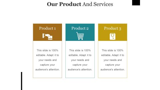 Our Product And Services Template Ppt PowerPoint Presentation Model Graphic Tips