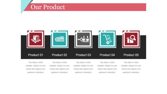 Our Product Template 1 Ppt PowerPoint Presentation Visual Aids Example 2015