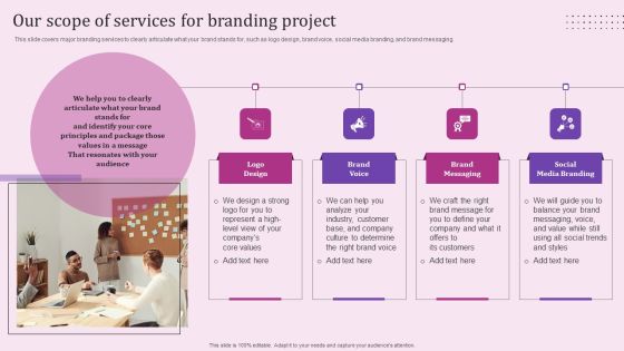 Our Scope Of Services For Branding Project Ideas PDF Our Scope Of Services For Branding Project Ideas PDF