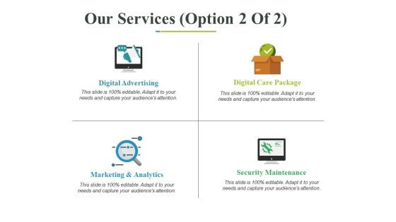 Our Services Template 2 Ppt PowerPoint Presentation Styles Introduction Our Services Template 2 Ppt PowerPoint Presentation Styles Introduction