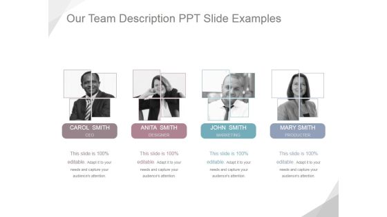 Our Team Description Ppt PowerPoint Presentation Visual Aids Our Team Description Ppt PowerPoint Presentation Visual Aids
