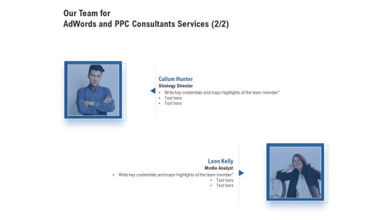 Our Team For Adwords And PPC Consultants Services Analyst Introduction PDF Our Team For Adwords And PPC Consultants Services Analyst Introduction PDF