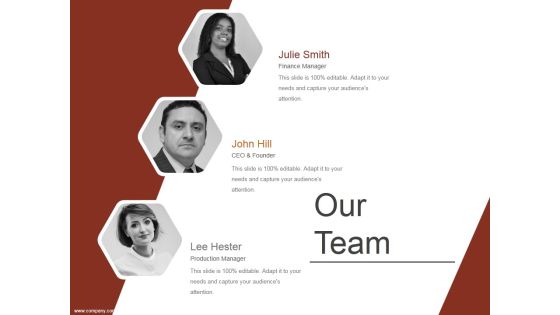 Our Team Ppt PowerPoint Presentation Icon Brochure Our Team Ppt PowerPoint Presentation Icon Brochure