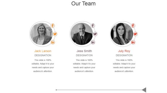 Our Team Template 1 Ppt PowerPoint Presentation Guidelines