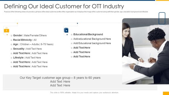 Over The Top Business Investor Financing Defining Our Ideal Customer For OTT Industry Microsoft PDF Over The Top Business Investor Financing Defining Our Ideal Customer For OTT Industry Microsoft PDF