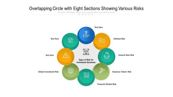 Overlapping Circle With Eight Sections Showing Various Risks Ppt PowerPoint Presentation Gallery Background Images PDF Overlapping Circle With Eight Sections Showing Various Risks Ppt PowerPoint Presentation Gallery Background Images PDF