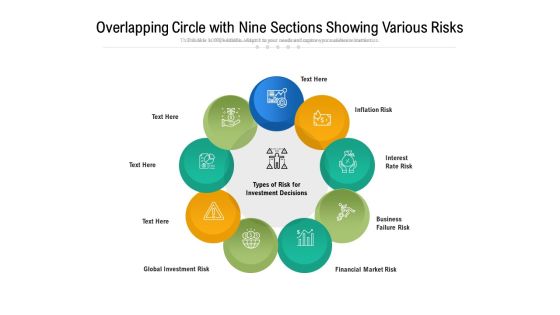 Overlapping Circle With Nine Sections Showing Various Risks Ppt PowerPoint Presentation Gallery Infographic Template PDF Overlapping Circle With Nine Sections Showing Various Risks Ppt PowerPoint Presentation Gallery Infographic Template PDF