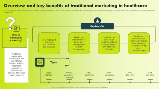 Overview And Key Benefits Of Traditional Marketing In Healthcare Download PDF Overview And Key Benefits Of Traditional Marketing In Healthcare Download PDF
