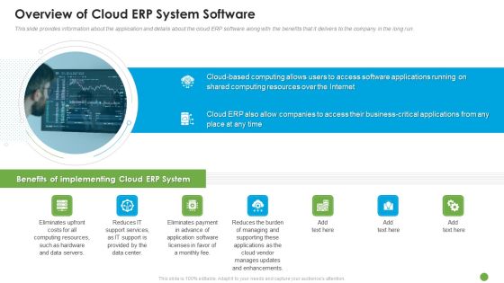 Overview Of Cloud ERP System Software Ppt Icon Objects PDF