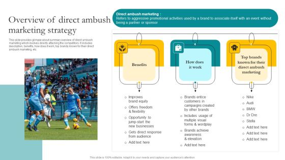Overview Of Direct Ambush Marketing Strategy Ppt Show Background Images PDF Overview Of Direct Ambush Marketing Strategy Ppt Show Background Images PDF