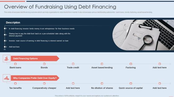 Overview Of Fundraising Using Debt Financing Graphics PDF Overview Of Fundraising Using Debt Financing Graphics PDF