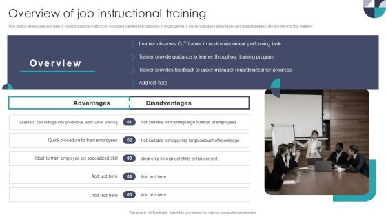 Overview Of Job Instructional Training Elements PDF