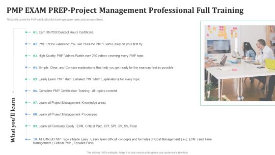 PMP EXAM PREP Project Management Professional Full Training Pictures PDF