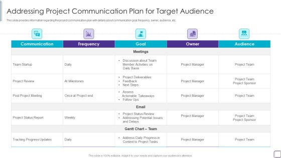 PMP Success Factors IT Addressing Project Communication Plan For Target Audience Formats PDF PMP Success Factors IT Addressing Project Communication Plan For Target Audience Formats PDF