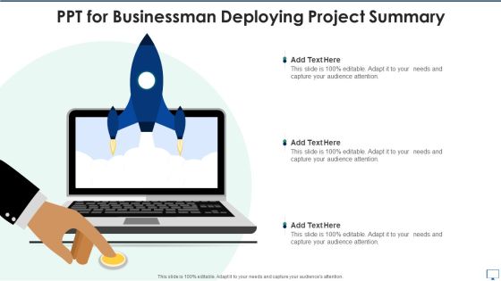 PPT For Businessman Deploying Project Summary Clipart PDF PPT For Businessman Deploying Project Summary Clipart PDF