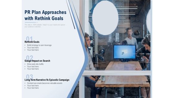 PR Plan Approaches With Rethink Goals Ppt PowerPoint Presentation Summary Slide Download