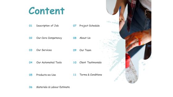 Paint Entrepreneur Content Ppt Diagram Images PDF