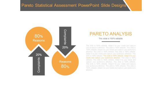 Pareto Statistical Assessment Powerpoint Slide Designs