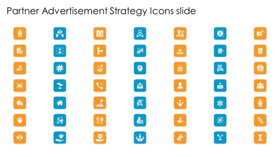Partner Advertisement Strategy Icons Slide Ppt Show Graphics Design PDF