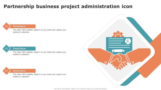 Partnership Business Project Administration Icon Formats PDF