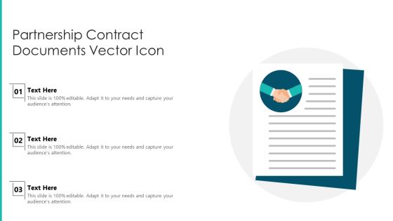 Partnership Contract Documents Vector Icon Ppt PowerPoint Presentation Summary Layout PDF