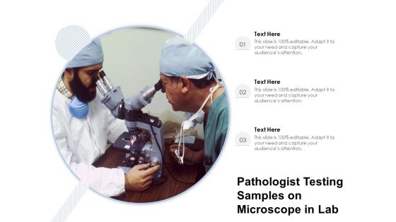Pathologist Testing Samples On Microscope In Lab Ppt PowerPoint Presentation Pictures Information PDF Pathologist Testing Samples On Microscope In Lab Ppt PowerPoint Presentation Pictures Information PDF