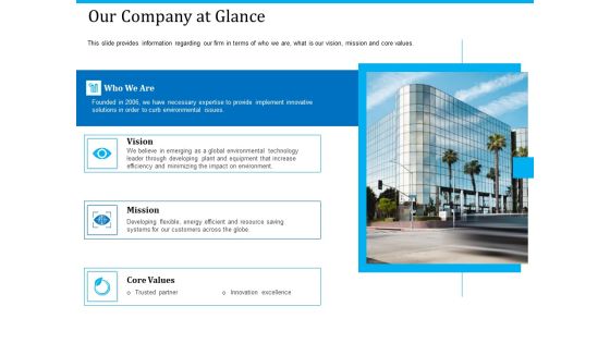 Pathways To Envirotech Sustainability Our Company At Glance Template PDF Pathways To Envirotech Sustainability Our Company At Glance Template PDF