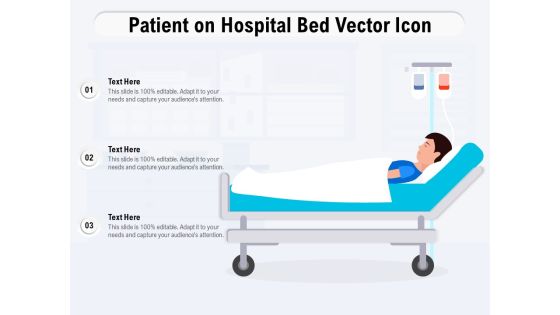 Patient On Hospital Bed Vector Icon Ppt PowerPoint Presentation Pictures Example PDF