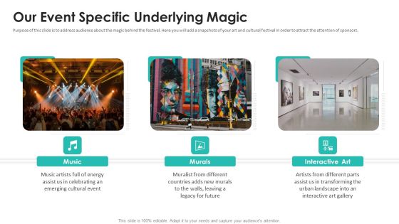 Patronage Elevator Pitch Deck Our Event Specific Underlying Magic Infographics PDF Patronage Elevator Pitch Deck Our Event Specific Underlying Magic Infographics PDF