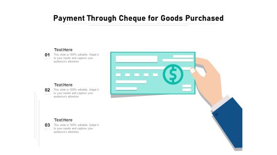 Payment Through Cheque For Goods Purchased Ppt PowerPoint Presentation File Slides PDF Payment Through Cheque For Goods Purchased Ppt PowerPoint Presentation File Slides PDF