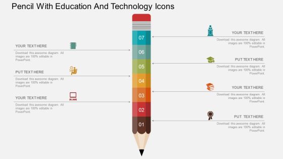 Pencil With Education And Technology Icons Powerpoint Templates Pencil With Education And Technology Icons Powerpoint Templates