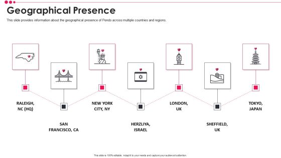 Pendo Venture Capital Financing Pitch Deck Geographical Presence Microsoft PDF Ideas PDF Pendo Venture Capital Financing Pitch Deck Geographical Presence Microsoft PDF Ideas PDF