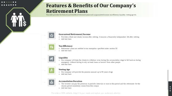 Pension Alimony Features And Benefits Of Our Companys Retirement Plans Template PDF Pension Alimony Features And Benefits Of Our Companys Retirement Plans Template PDF