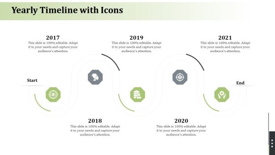 Pension Alimony Yearly Timeline With Icons Portrait PDF