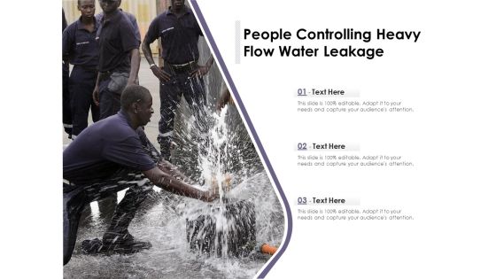 People Controlling Heavy Flow Water Leakage Ppt PowerPoint Presentation Show Diagrams PDF