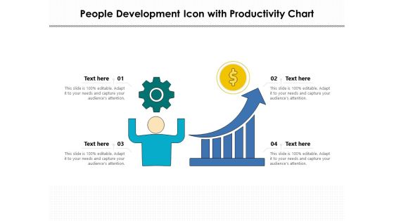 People Development Icon With Productivity Chart Ppt PowerPoint Presentation File Sample PDF