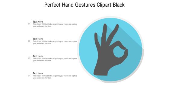 Perfect Hand Gestures Clipart Black Ppt PowerPoint Presentation File Vector PDF